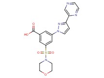 3-(morpholin-4-ylsulfonyl)-5-(3-pyrazin-2-yl-1H-pyrazol-1-yl)benzoic acid