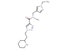 N-[(1-ethyl-1H-pyrazol-4-yl)methyl]-N-methyl-1-(2-piperidin-2-ylethyl)-1H-1,2,3-triazole-4-carboxamide