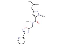 3-isobutyl-N,1-dimethyl-N-[(3-pyridin-2-yl-1,2,4-oxadiazol-5-yl)methyl]-1H-pyrazole-5-carboxamide