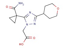 [5-[1-(aminocarbonyl)cyclopropyl]-3-(tetrahydro-2H-pyran-4-yl)-1H-1,2,4-triazol-1-yl]acetic acid