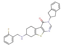3-(2,3-dihydro-1H-inden-2-yl)-7-[(2-fluorobenzyl)amino]-5,6,7,8-tetrahydro[1]benzothieno[2,3-d]pyrimidin-4(3H)-one