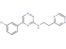 5-(3-chlorophenyl)-N-[2-(2-pyrazinyl)ethyl]-1,2,4-triazin-3-amine