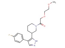3-[4-(4-fluorophenyl)-1H-pyrazol-5-yl]-1-[(2-methoxyethoxy)acetyl]piperidine