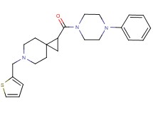 1-[(4-phenyl-1-piperazinyl)carbonyl]-6-(2-thienylmethyl)-6-azaspiro[2.5]octane