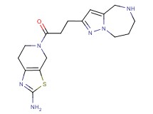 5-[3-(5,6,7,8-tetrahydro-4H-pyrazolo[1,5-a][1,4]diazepin-2-yl)propanoyl]-4,5,6,7-tetrahydro[1,3]thiazolo[5,4-c]pyridin-2-amine dihydrochloride