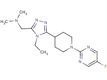 ({4-ethyl-5-[1-(5-fluoropyrimidin-2-yl)piperidin-4-yl]-4H-1,2,4-triazol-3-yl}methyl)dimethylamine