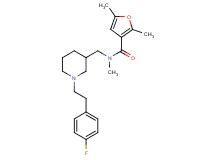 N-({1-[2-(4-fluorophenyl)ethyl]-3-piperidinyl}methyl)-N,2,5-trimethyl-3-furamide