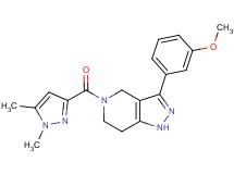 5-[(1,5-dimethyl-1H-pyrazol-3-yl)carbonyl]-3-(3-methoxyphenyl)-4,5,6,7-tetrahydro-1H-pyrazolo[4,3-c]pyridine