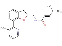 (2E)-4-methyl-N-{[7-(3-methyl-2-pyridinyl)-2,3-dihydro-1-benzofuran-2-yl]methyl}-2-pentenamide