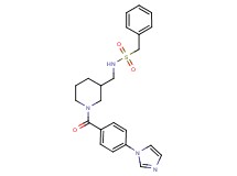 N-({1-[4-(1H-imidazol-1-yl)benzoyl]-3-piperidinyl}methyl)-1-phenylmethanesulfonamide