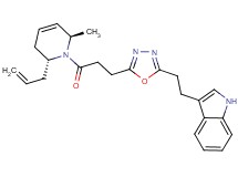 3-[2-(5-{3-[(2R*,6R*)-2-allyl-6-methyl-3,6-dihydro-1(2H)-pyridinyl]-3-oxopropyl}-1,3,4-oxadiazol-2-yl)ethyl]-1H-indole