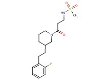 N-(3-{3-[2-(2-fluorophenyl)ethyl]-1-piperidinyl}-3-oxopropyl)methanesulfonamide
