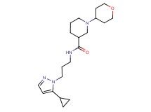 N-[3-(5-cyclopropyl-1H-pyrazol-1-yl)propyl]-1-(tetrahydro-2H-pyran-4-yl)-3-piperidinecarboxamide