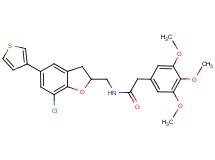 N-{[7-chloro-5-(3-thienyl)-2,3-dihydro-1-benzofuran-2-yl]methyl}-2-(3,4,5-trimethoxyphenyl)acetamide