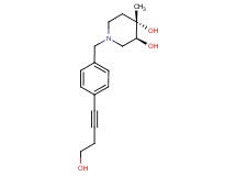 (3S*,4S*)-1-[4-(4-hydroxybut-1-yn-1-yl)benzyl]-4-methylpiperidine-3,4-diol