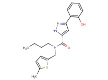 N-butyl-3-(2-hydroxyphenyl)-N-[(5-methyl-2-thienyl)methyl]-1H-pyrazole-5-carboxamide