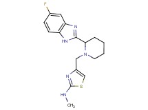 4-{[2-(5-fluoro-1H-benzimidazol-2-yl)-1-piperidinyl]methyl}-N-methyl-1,3-thiazol-2-amine