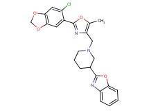 2-(1-{[2-(6-chloro-1,3-benzodioxol-5-yl)-5-methyl-1,3-oxazol-4-yl]methyl}-3-piperidinyl)-1,3-benzoxazole
