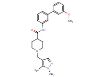 1-[(1,5-dimethyl-1H-pyrazol-4-yl)methyl]-N-(3'-methoxy-3-biphenylyl)-4-piperidinecarboxamide