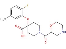 4-(2-fluoro-5-methylphenoxy)-1-(morpholin-2-ylcarbonyl)piperidine-4-carboxylic acid