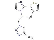 4-methyl-1-{2-[2-(3-methyl-2-thienyl)-1H-imidazol-1-yl]ethyl}-1H-1,2,3-triazole