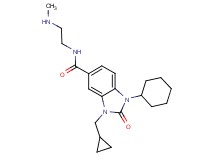 1-cyclohexyl-3-(cyclopropylmethyl)-N-[2-(methylamino)ethyl]-2-oxo-2,3-dihydro-1H-benzimidazole-5-carboxamide hydrochloride