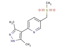 2-(3,5-dimethyl-1H-pyrazol-4-yl)-5-[(methylsulfonyl)methyl]pyridine