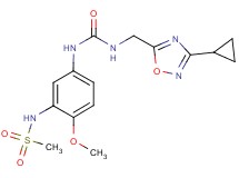 N-{5-[({[(3-cyclopropyl-1,2,4-oxadiazol-5-yl)methyl]amino}carbonyl)amino]-2-methoxyphenyl}methanesulfonamide