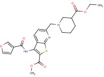 methyl 6-{[3-(ethoxycarbonyl)-1-piperidinyl]methyl}-3-(3-furoylamino)thieno[2,3-b]pyridine-2-carboxylate