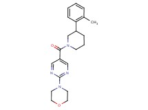 4-(5-{[3-(2-methylphenyl)-1-piperidinyl]carbonyl}-2-pyrimidinyl)morpholine