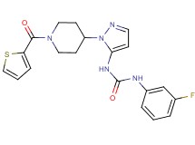 N-(3-fluorophenyl)-N'-{1-[1-(2-thienylcarbonyl)-4-piperidinyl]-1H-pyrazol-5-yl}urea