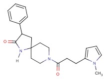 8-[3-(1-methyl-1H-pyrrol-2-yl)propanoyl]-3-phenyl-1,8-diazaspiro[4.5]decan-2-one