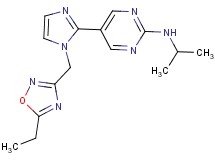 5-{1-[(5-ethyl-1,2,4-oxadiazol-3-yl)methyl]-1H-imidazol-2-yl}-N-isopropylpyrimidin-2-amine