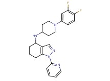 N-[1-(3,4-difluorophenyl)-4-piperidinyl]-1-(2-pyridinyl)-4,5,6,7-tetrahydro-1H-indazol-4-amine