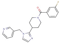 3-({2-[1-(3-fluorobenzoyl)-4-piperidinyl]-1H-imidazol-1-yl}methyl)pyridine