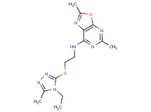 N-{2-[(4-ethyl-5-methyl-4H-1,2,4-triazol-3-yl)thio]ethyl}-2,5-dimethyl[1,3]oxazolo[5,4-d]pyrimidin-7-amine