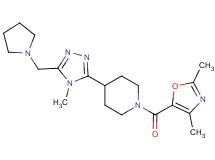 1-[(2,4-dimethyl-1,3-oxazol-5-yl)carbonyl]-4-[4-methyl-5-(pyrrolidin-1-ylmethyl)-4H-1,2,4-triazol-3-yl]piperidine