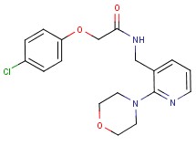 2-(4-chlorophenoxy)-N-{[2-(4-morpholinyl)-3-pyridinyl]methyl}acetamide