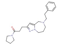 2-[3-oxo-3-(1-pyrrolidinyl)propyl]-5-(2-phenylethyl)-5,6,7,8-tetrahydro-4H-pyrazolo[1,5-a][1,4]diazepine