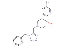 1-[(1-benzyl-1H-tetrazol-5-yl)methyl]-4-(5-methylpyridin-2-yl)piperidin-4-ol