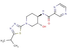 N-[(3R*,4R*)-3-hydroxy-1-(5-isopropyl-1,3,4-thiadiazol-2-yl)piperidin-4-yl]pyrazine-2-carboxamide