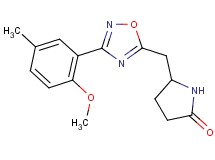5-{[3-(2-methoxy-5-methylphenyl)-1,2,4-oxadiazol-5-yl]methyl}-2-pyrrolidinone
