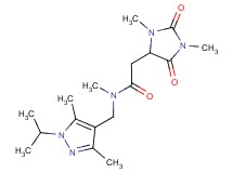 2-(1,3-dimethyl-2,5-dioxoimidazolidin-4-yl)-N-[(1-isopropyl-3,5-dimethyl-1H-pyrazol-4-yl)methyl]-N-methylacetamide