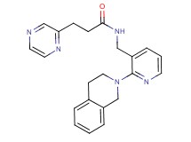 N-{[2-(3,4-dihydro-2(1H)-isoquinolinyl)-3-pyridinyl]methyl}-3-(2-pyrazinyl)propanamide
