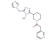 3-(2-{3-[5-(1H-imidazol-1-ylmethyl)-4-methyl-4H-1,2,4-triazol-3-yl]piperidin-1-yl}-2-oxoethyl)pyridine