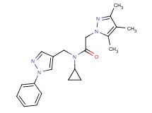 N-cyclopropyl-N-[(1-phenyl-1H-pyrazol-4-yl)methyl]-2-(3,4,5-trimethyl-1H-pyrazol-1-yl)acetamide