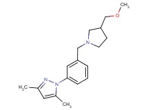 1-(3-{[3-(methoxymethyl)pyrrolidin-1-yl]methyl}phenyl)-3,5-dimethyl-1H-pyrazole