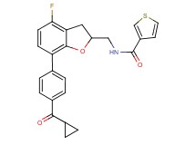 N-({7-[4-(cyclopropylcarbonyl)phenyl]-4-fluoro-2,3-dihydro-1-benzofuran-2-yl}methyl)-3-thiophenecarboxamide