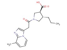 (3S*,4S*)-1-[(8-methylimidazo[1,2-a]pyridin-3-yl)acetyl]-4-propylpyrrolidine-3-carboxylic acid