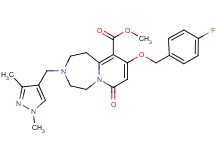 methyl 3-[(1,3-dimethyl-1H-pyrazol-4-yl)methyl]-9-[(4-fluorobenzyl)oxy]-7-oxo-1,2,3,4,5,7-hexahydropyrido[1,2-d][1,4]diazepine-10-carboxylate